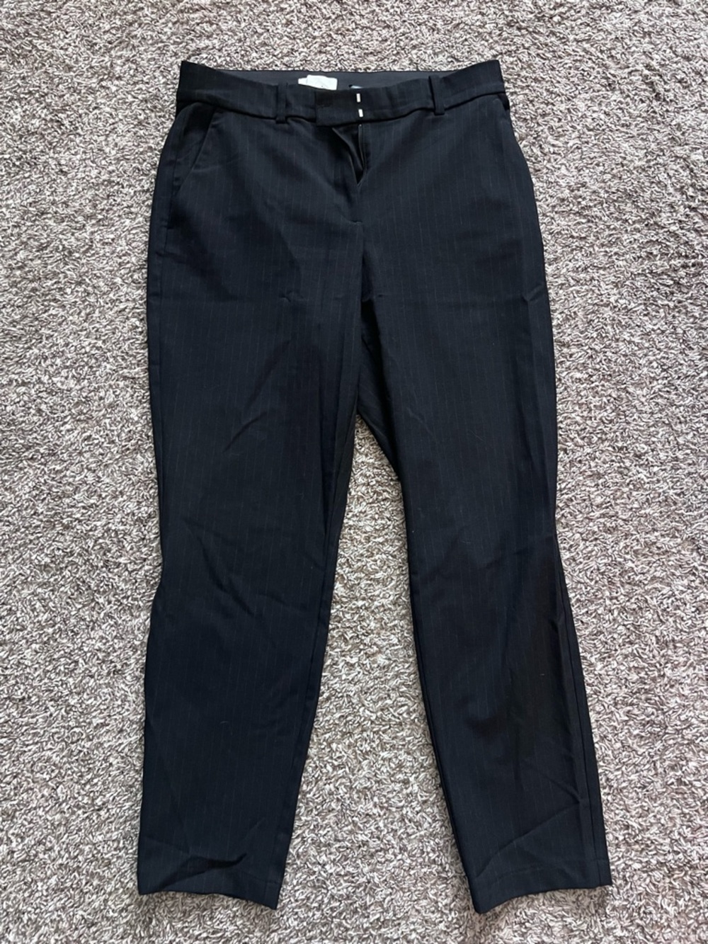 H&M Black Pinstripe Women's Dress Trousers